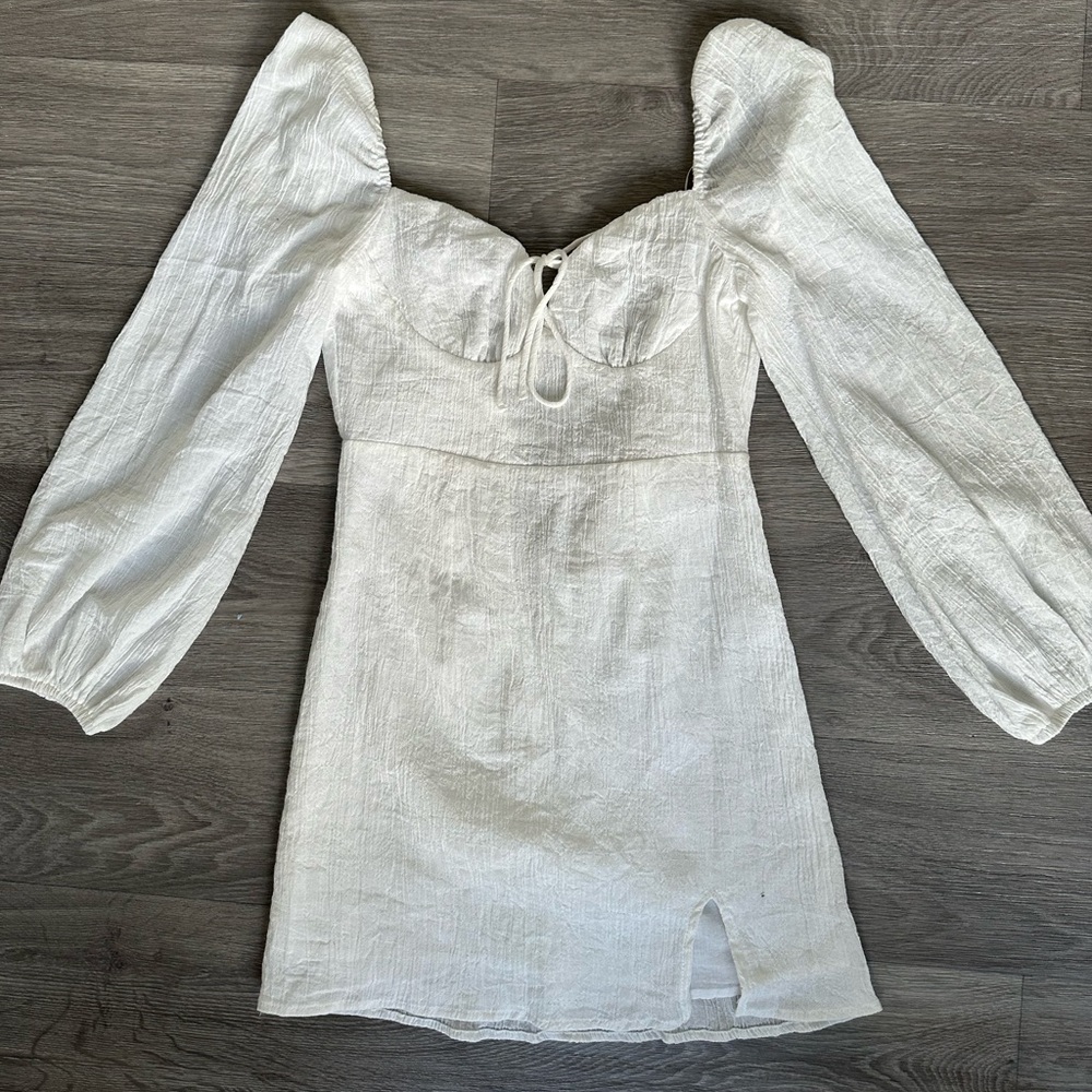 Princess Polly White Long Sleeve Dress